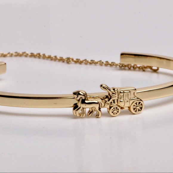 COACH Horse and Carriage Double Cuff Bracelet - Picture 4 of 5
